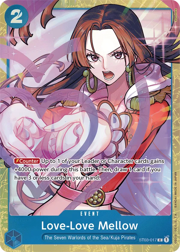 The Seven Warlords of the Sea 英語版 Love-Love Mellow ST03-017 · パラレル カード表面