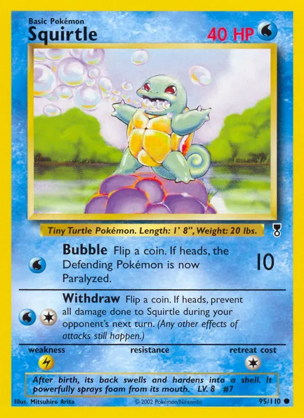 Legendary Collection 영어판 Squirtle 95 카드 앞면
