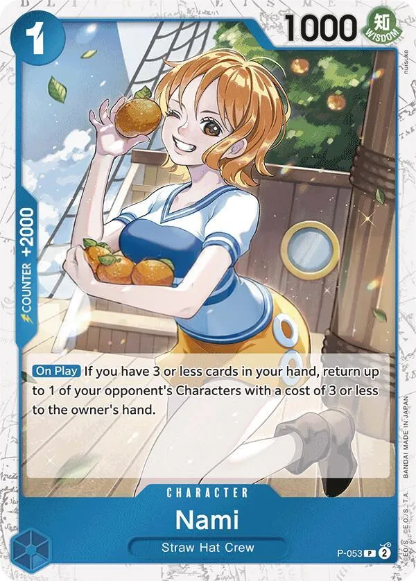 Promotion Cards 英語版 Nami P-053 · 再録 · ジョリーロジャー カード表面