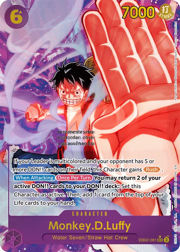 Anime 25th Collection 영어판 Monkey.D.Luffy EB02-061 · 패럴렐 카드 앞면
