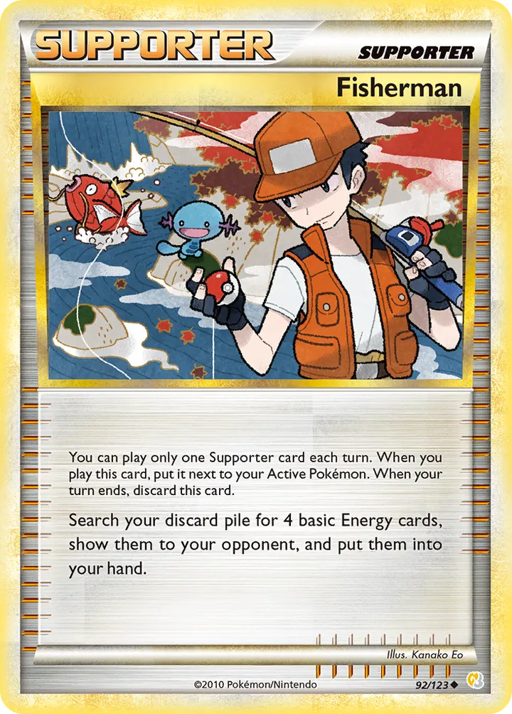 HeartGold & SoulSilver 영어판 Fisherman 92 카드 앞면
