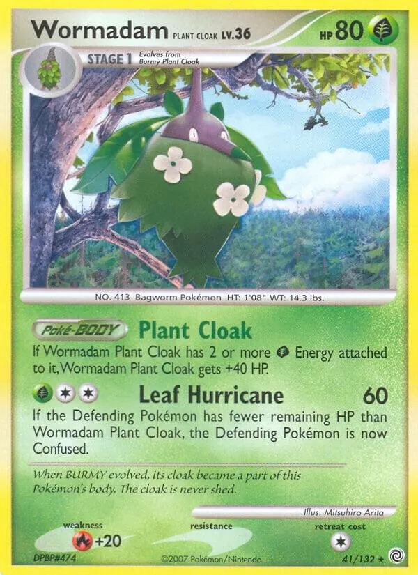 Diamond & Pearl—Secret Wonders 英語版 Wormadam Plant Cloak 41 カード表面
