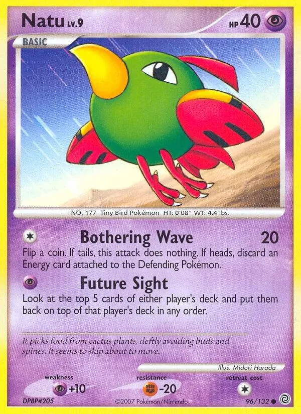 Front of Natu 96, Diamond & Pearl—Secret Wonders English