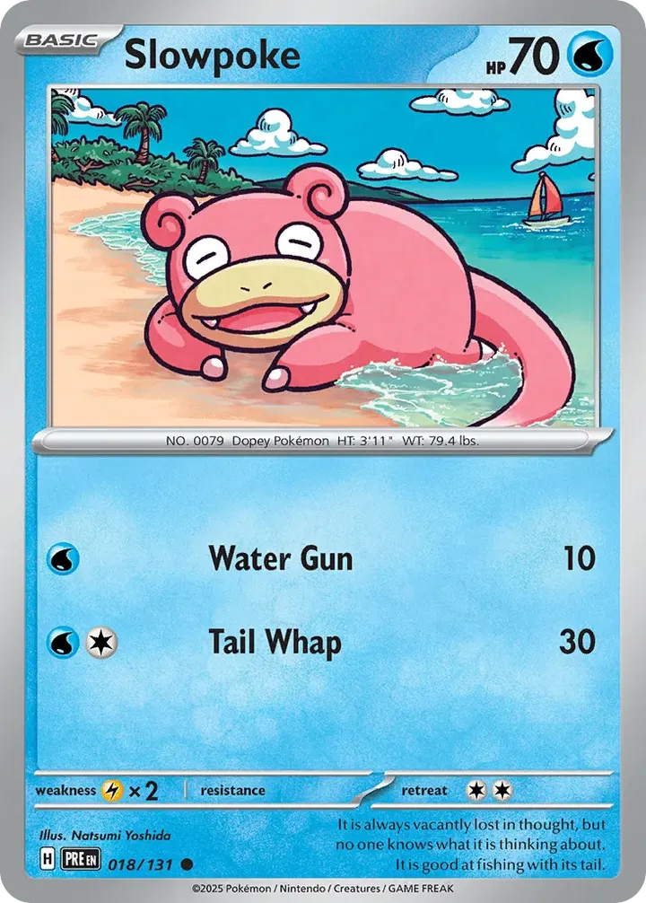 Scarlet & Violet—Prismatic Evolutions 영어판 Slowpoke 18 카드 앞면