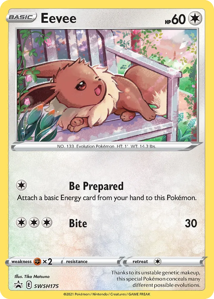SWSH Black Star Promos 영어판 Eevee SWSH175 카드 앞면