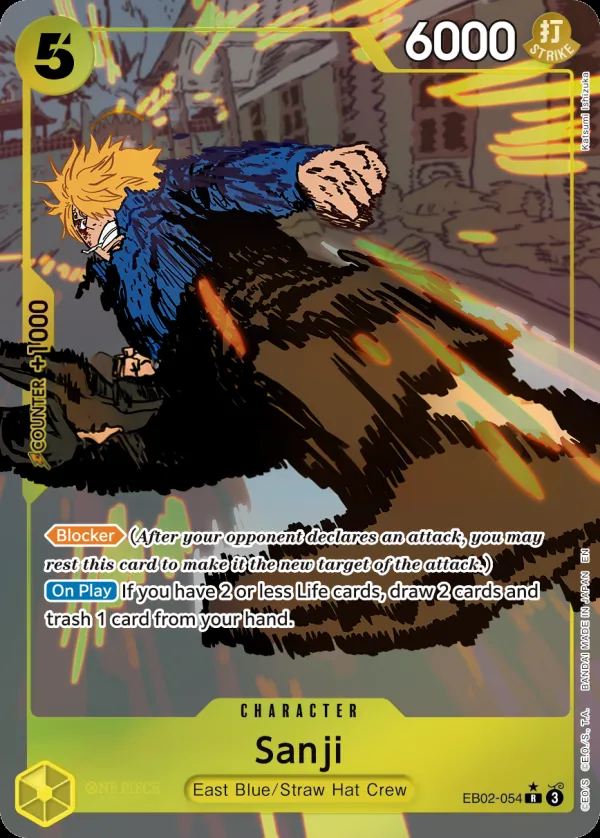 Anime 25th Collection 영어판 Sanji EB02-054 · 패럴렐 카드 앞면