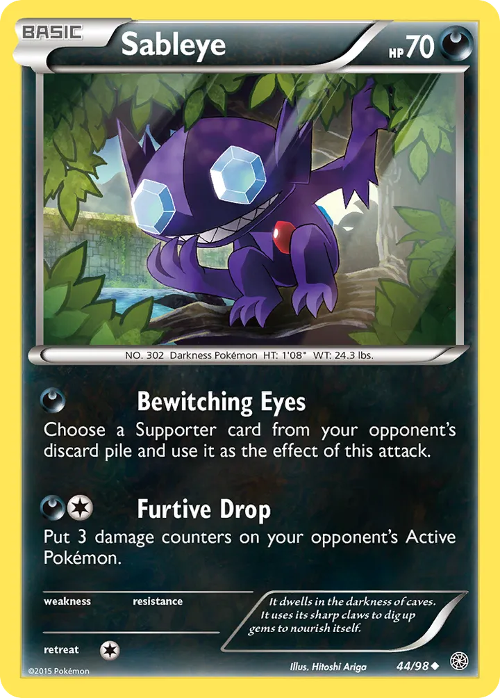XY—Ancient Origins 英語版 Sableye 44 カード表面