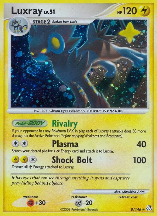 Diamond & Pearl—Legends Awakened 영어판 Luxray 8 카드 앞면