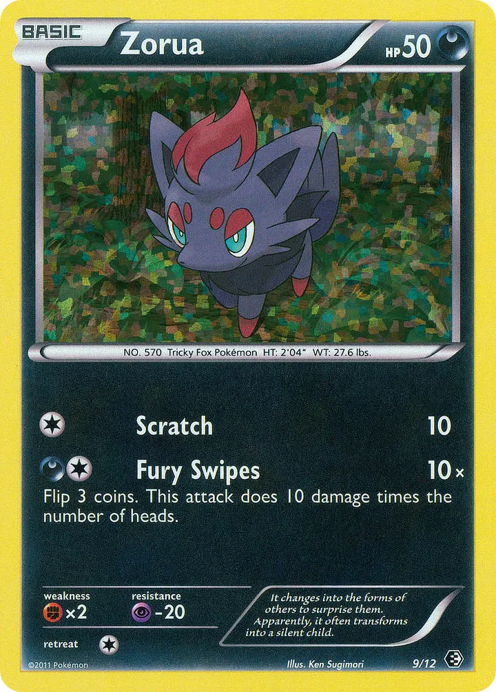 McDonald's Collection 2011 영어판 Zorua 9 카드 앞면