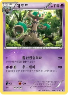XY 프로모 카드 韓国語版 대로트 20 カード表面