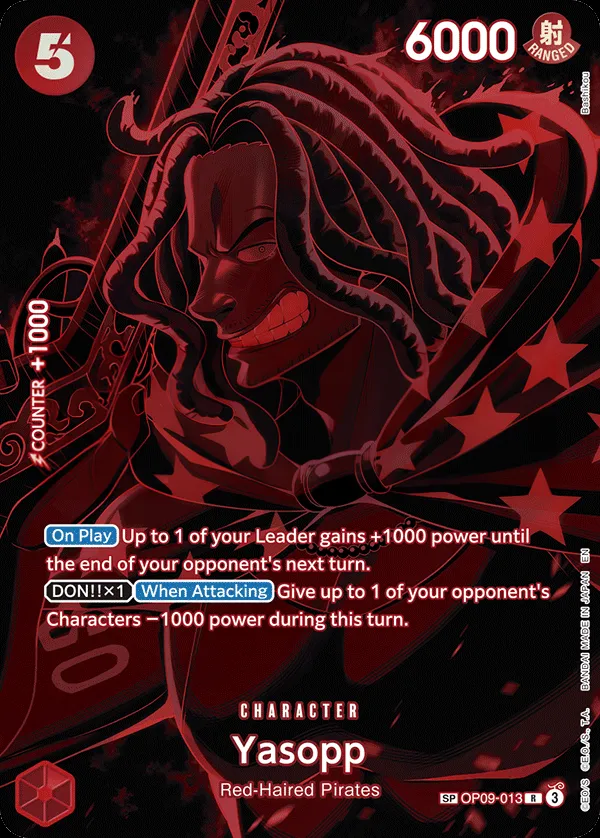 Emperors in the New World 英語版 Yasopp OP09-013 · パラレル 2 カード表面