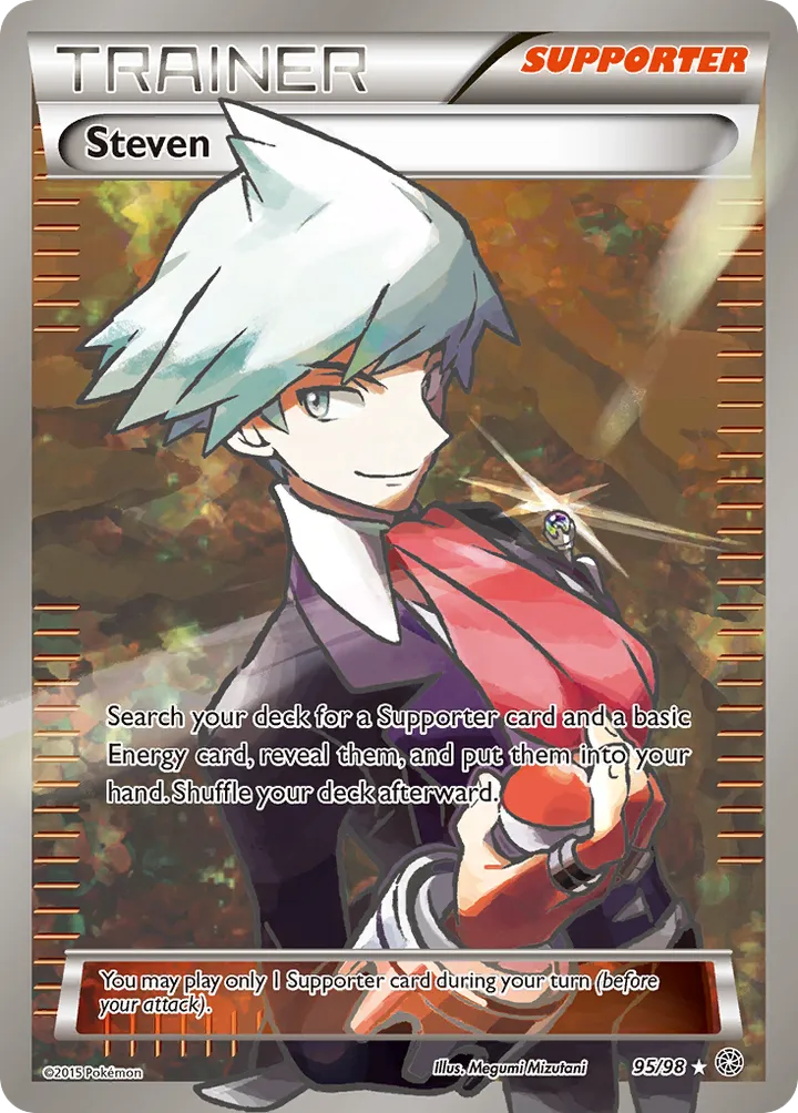 XY—Ancient Origins 영어판 Steven 95 카드 앞면