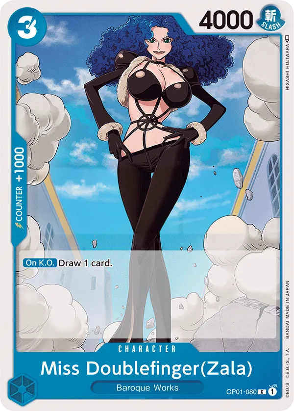 Romance Dawn 英語版 Miss Doublefinger(Zala) OP01-080 カード表面