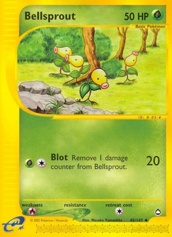 Aquapolis 영어판 Bellsprout 45 카드 앞면