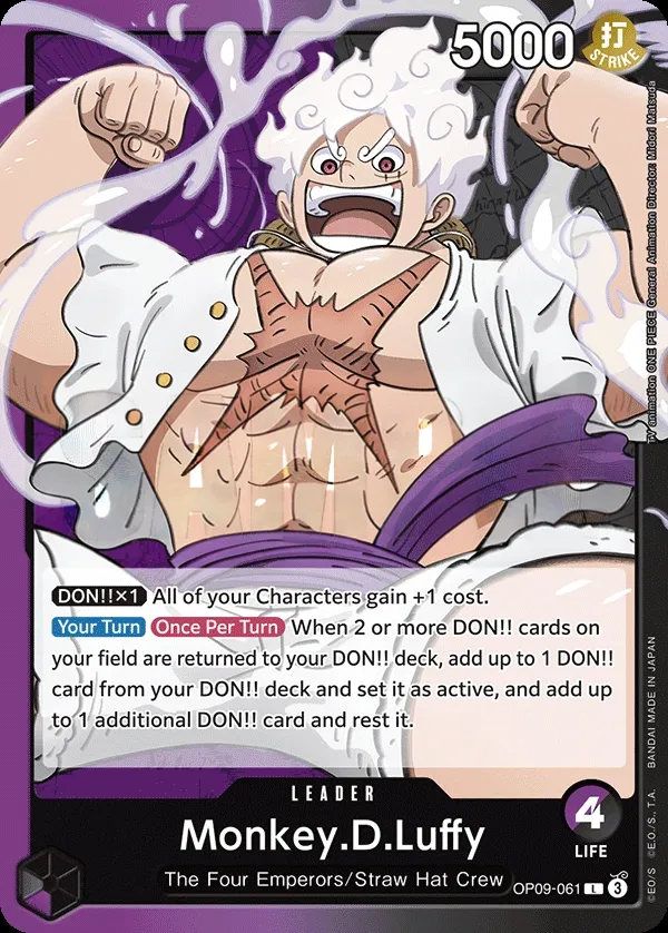 Emperors in the New World 영어판 Monkey.D.Luffy OP09-061 카드 앞면
