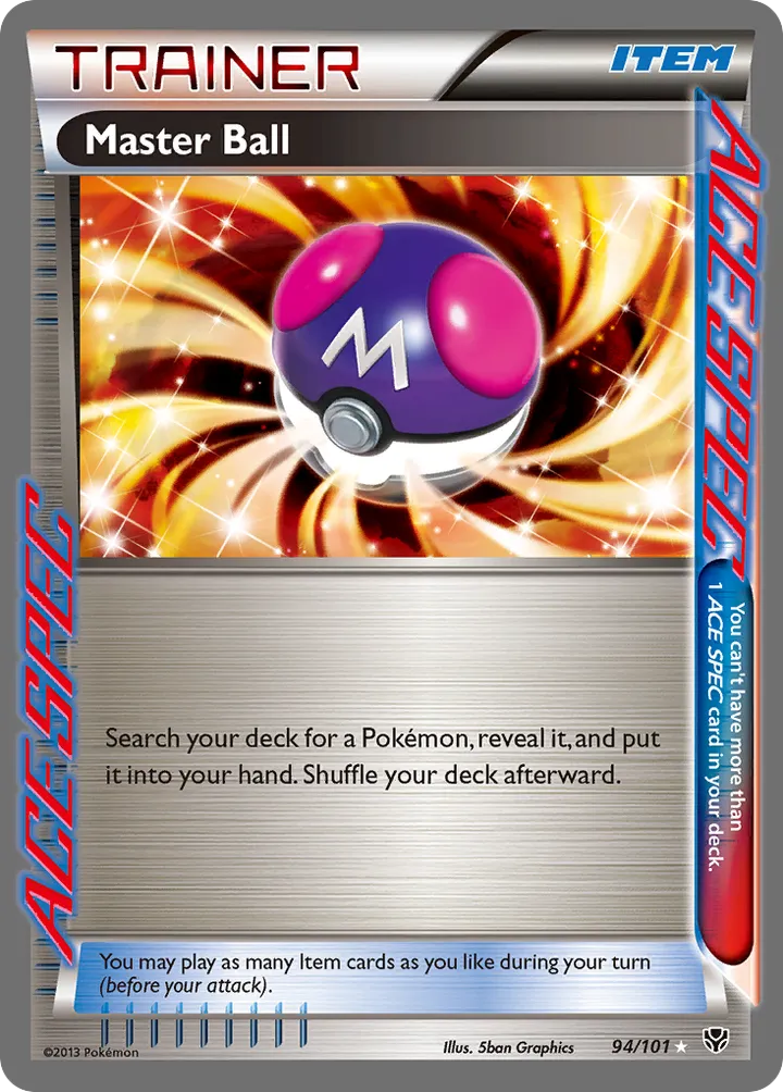 Black & White—Plasma Blast 영어판 Master Ball 94 카드 앞면