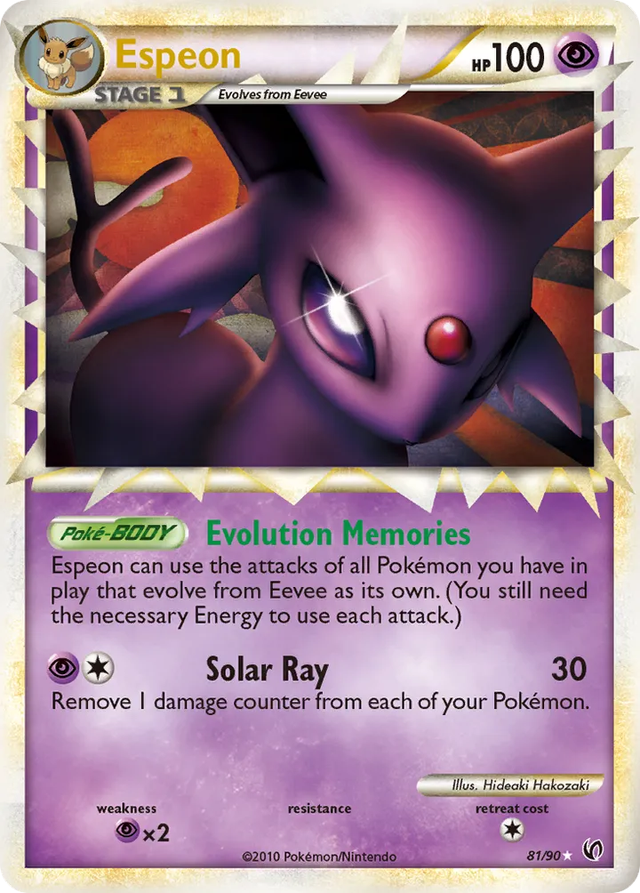 HS—Undaunted 英語版 Espeon 81 カード表面