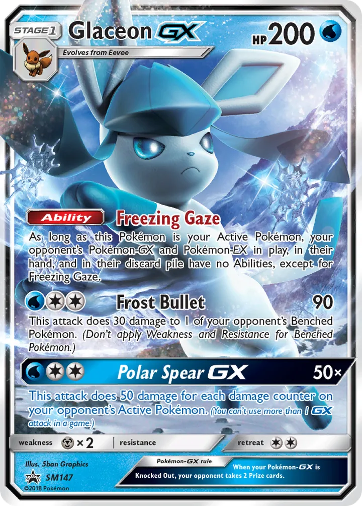 SM Black Star Promos 英語版 Glaceon-GX SM147 カード表面