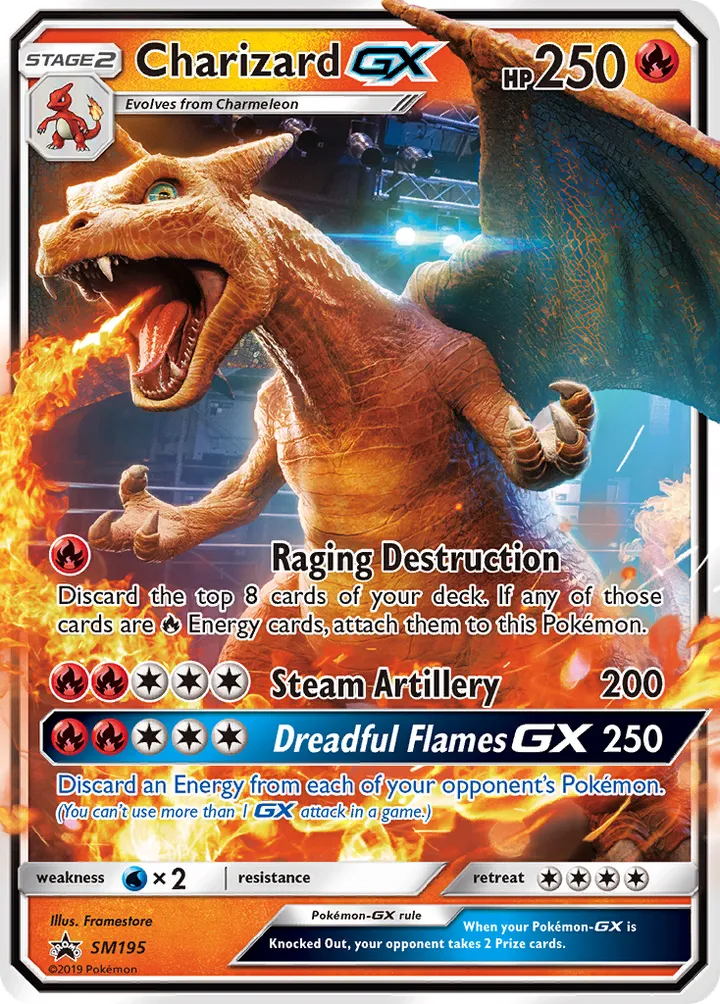 SM Black Star Promos 英語版 Charizard-GX SM195 カード表面