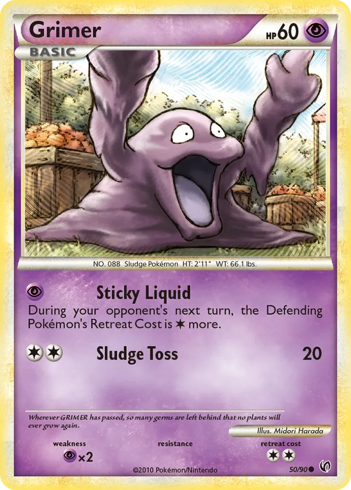 HS—Undaunted 영어판 Grimer 50 카드 앞면