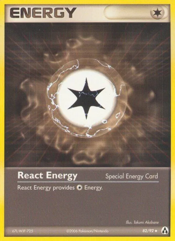 EX Legend Maker 영어판 React Energy 82 카드 앞면