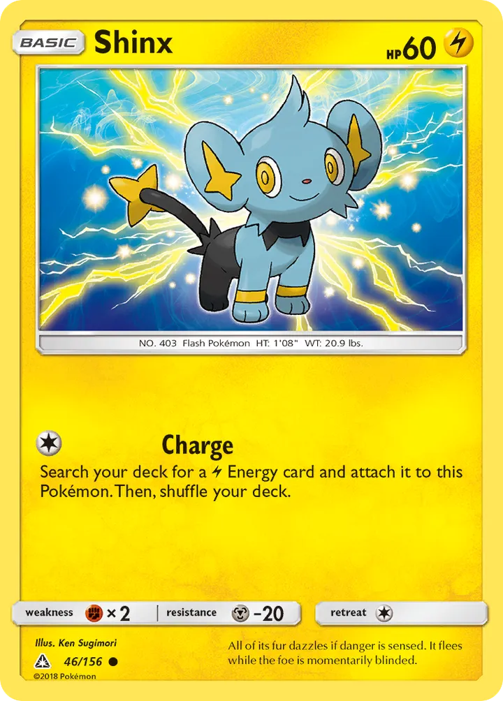 Sun & Moon—Ultra Prism 영어판 Shinx 46 카드 앞면