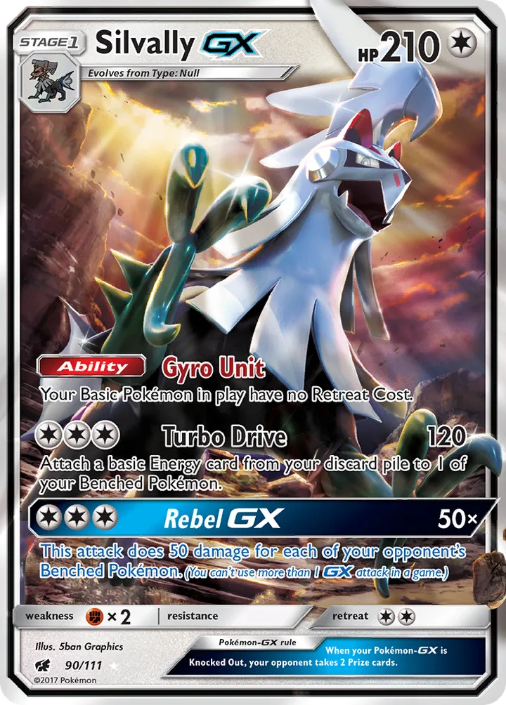 Sun & Moon—Crimson Invasion 영어판 Silvally-GX 90 카드 앞면