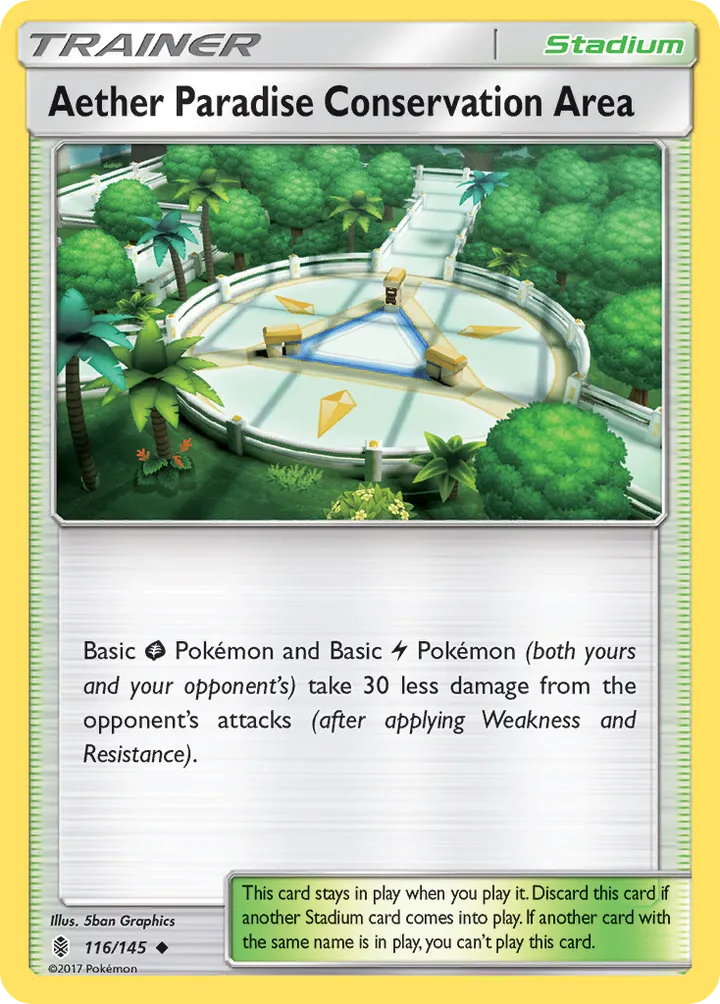 Sun & Moon—Guardians Rising 英語版 Aether Paradise Conservation Area 116 カード表面