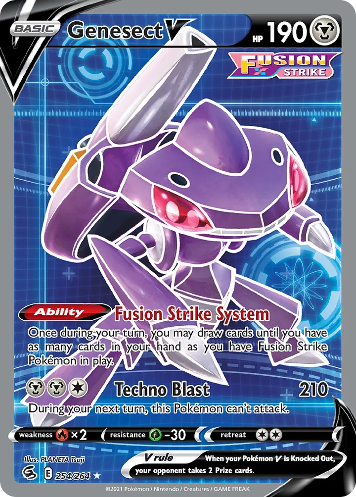 Sword & Shield—Fusion Strike 영어판 Genesect V 254 카드 앞면