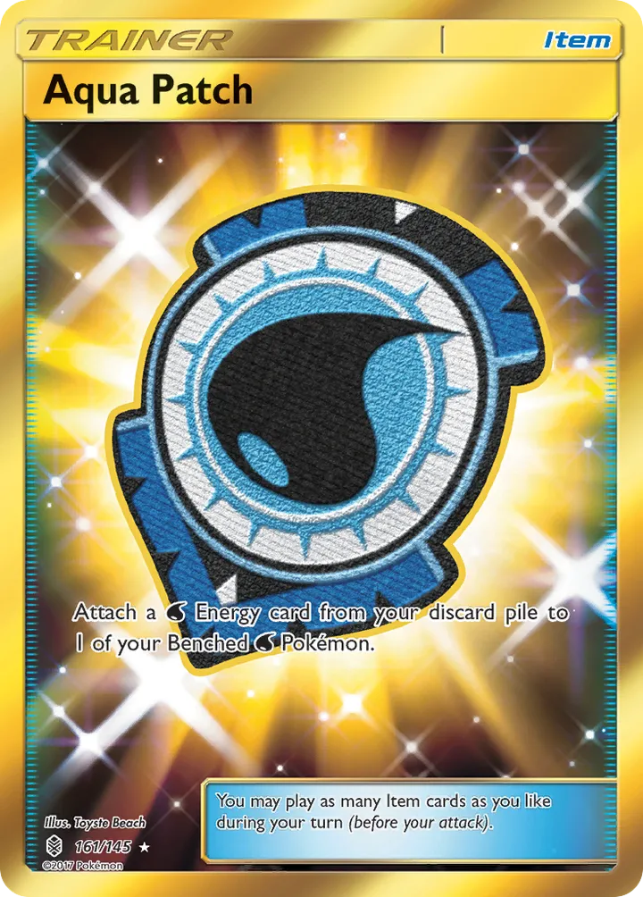 Sun & Moon—Guardians Rising 영어판 Aqua Patch 161 카드 앞면