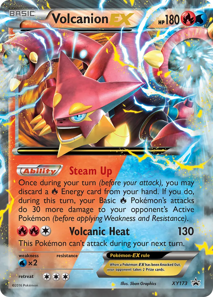 XY Black Star Promos 영어판 Volcanion-EX XY173 카드 앞면