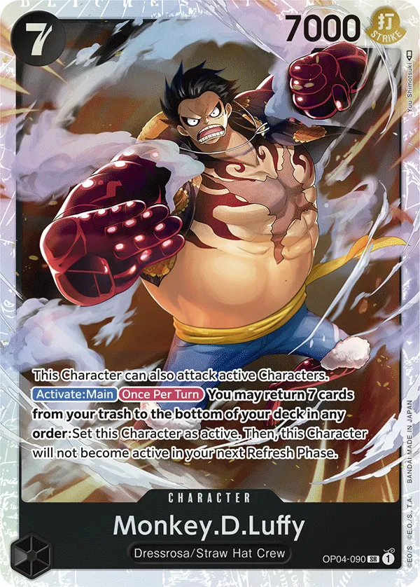 Front of Monkey.D.Luffy OP04-090, Kingdoms of Intrigue English