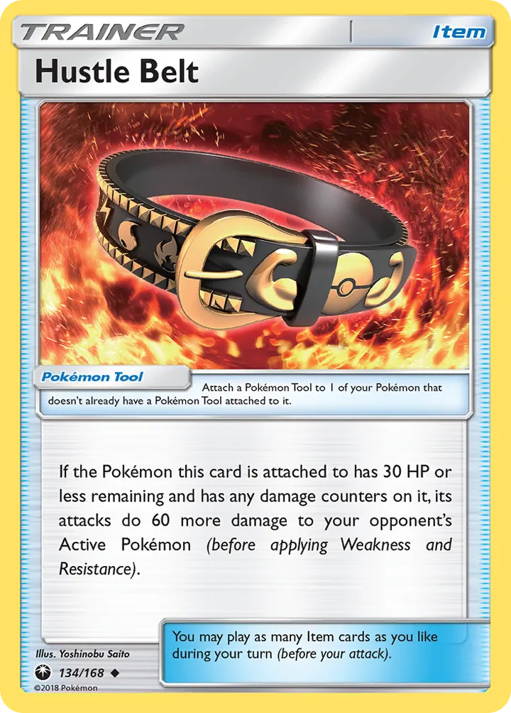 Sun & Moon—Celestial Storm 영어판 Hustle Belt 134 카드 앞면