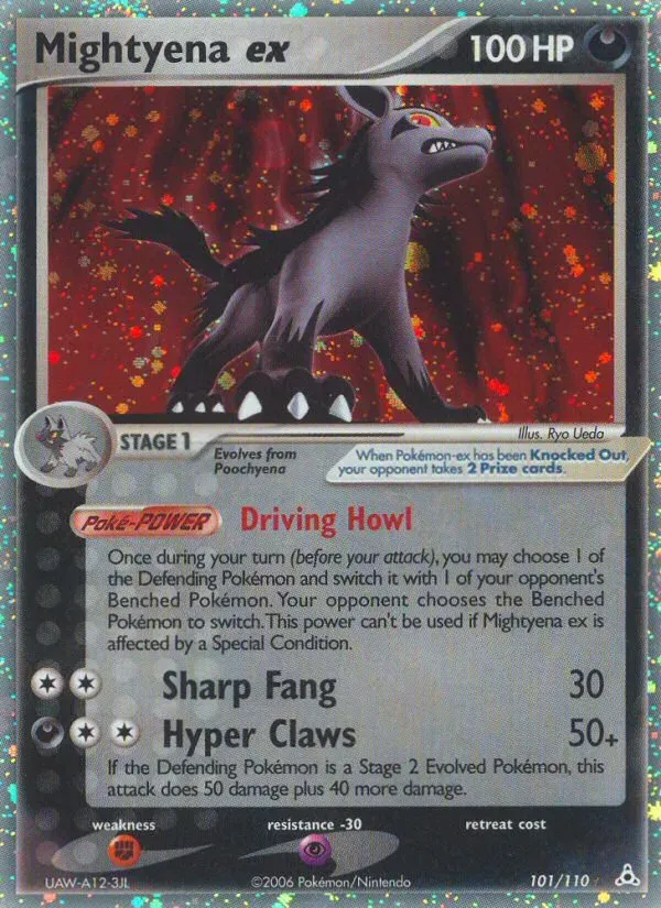 EX Holon Phantoms 영어판 Mightyena ex 101 카드 앞면