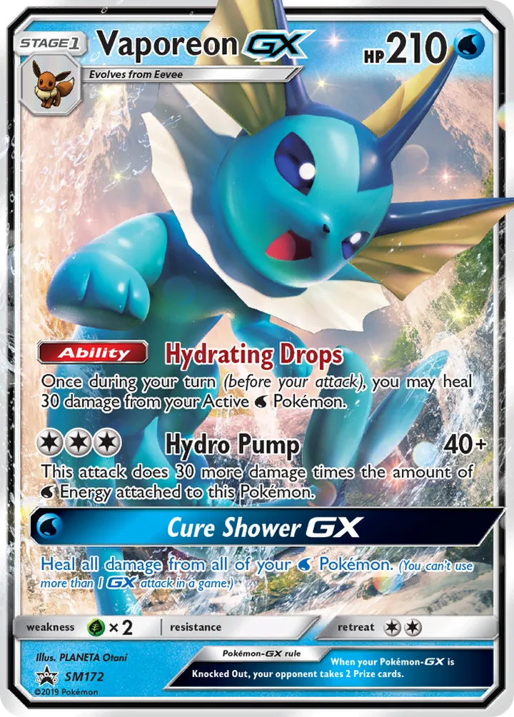 SM Black Star Promos 英語版 Vaporeon-GX SM172 カード表面