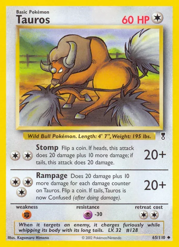 Legendary Collection 영어판 Tauros 65 카드 앞면
