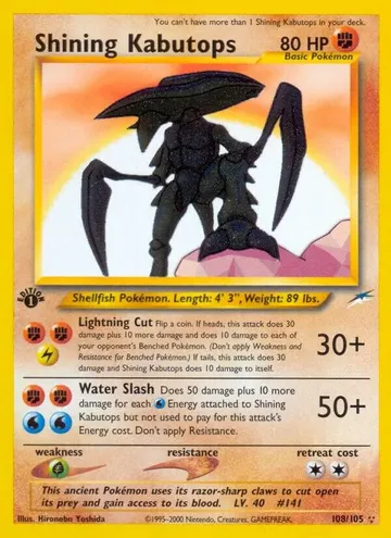 Shining Kabutops 108 $382.44
