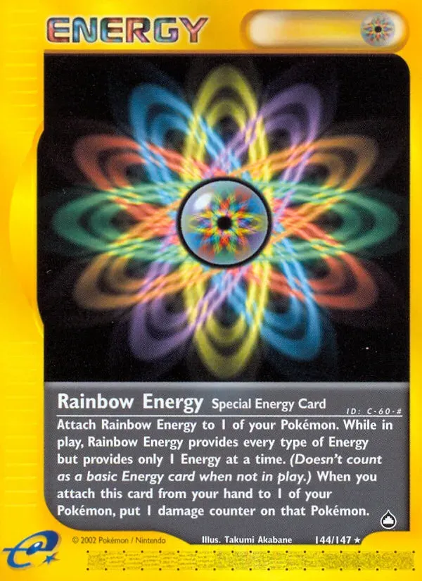 Aquapolis 英語版 Rainbow Energy 144 カード表面