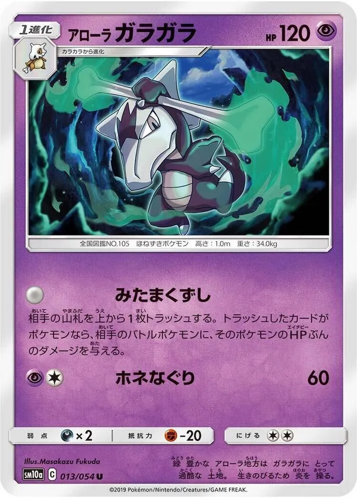 Front of Alolan Marowak 13, ジージーエンド Japanese
