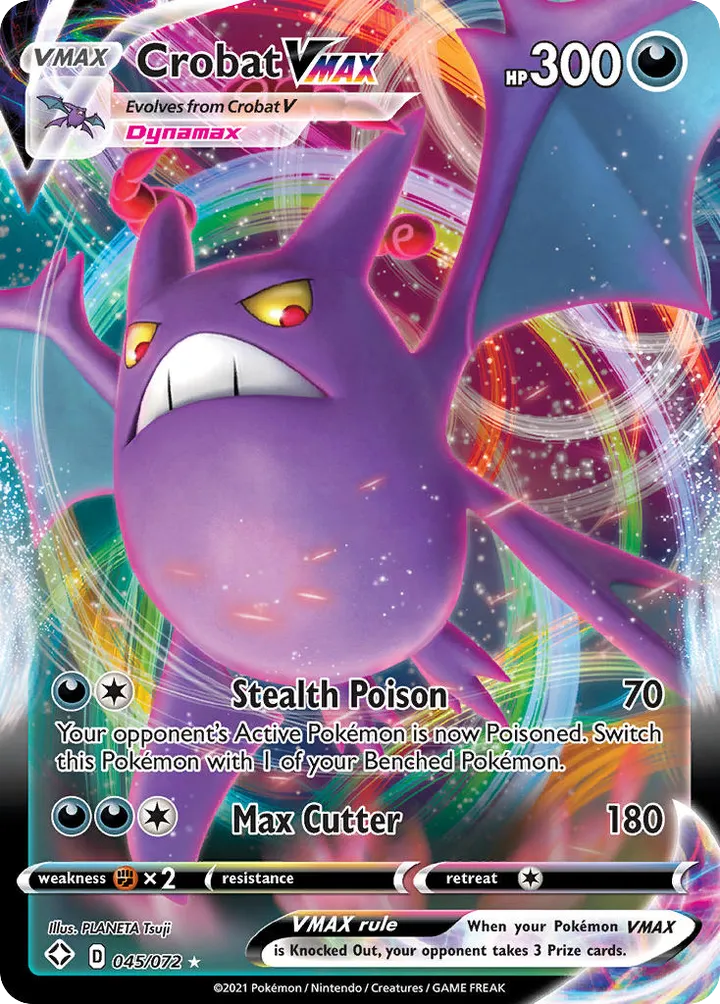 Shining Fates 英語版 Crobat VMAX 45 カード表面