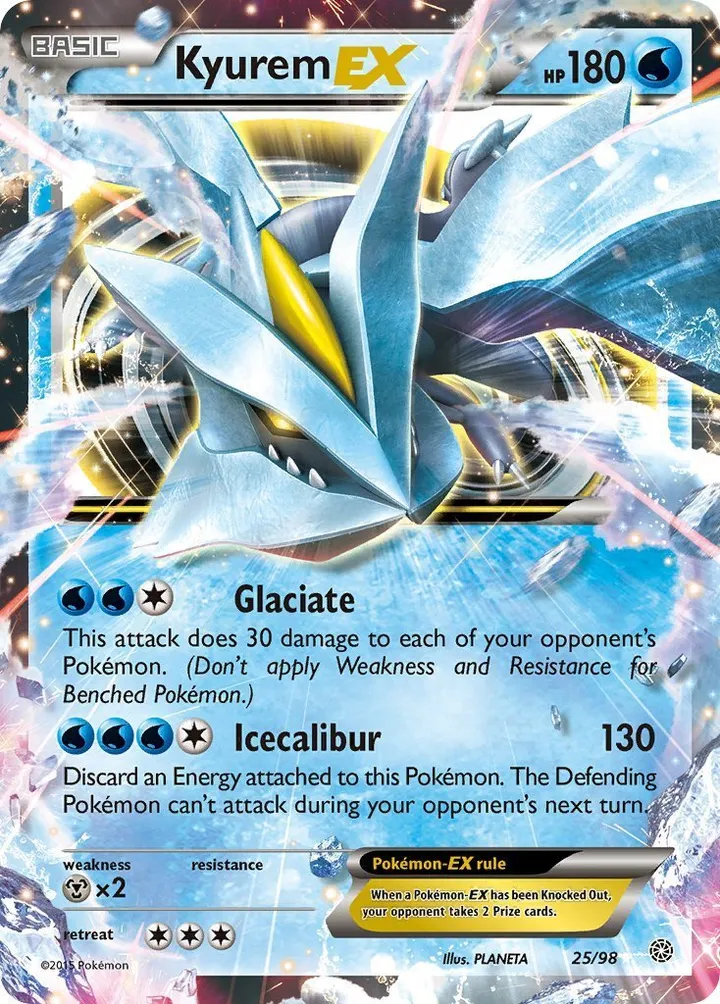 XY—Ancient Origins 英語版 Kyurem-EX 25 カード表面