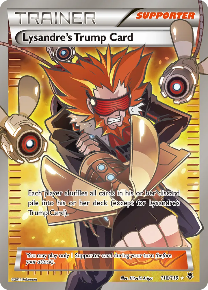 XY—Phantom Forces 영어판 Lysandre's Trump Card 118 카드 앞면