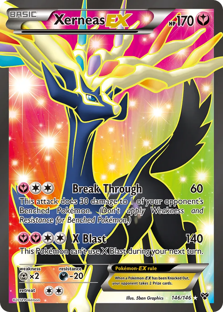 XY 영어판 Xerneas-EX 146 카드 앞면