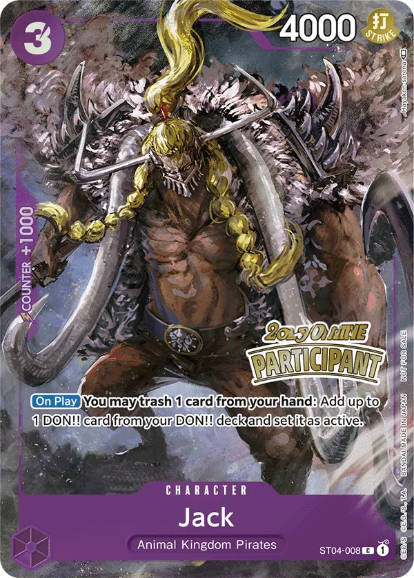 Animal Kingdom Pirates 영어판 Jack ST04-008 · 패럴렐 카드 앞면
