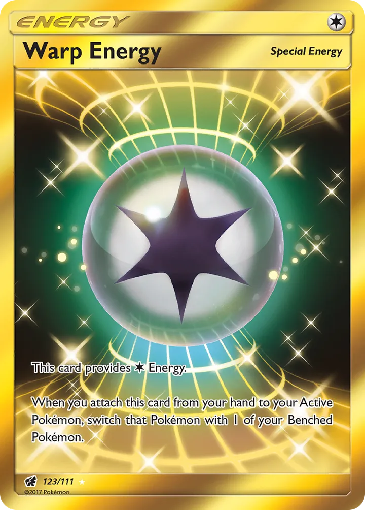 Sun & Moon—Crimson Invasion 영어판 Warp Energy 123 카드 앞면