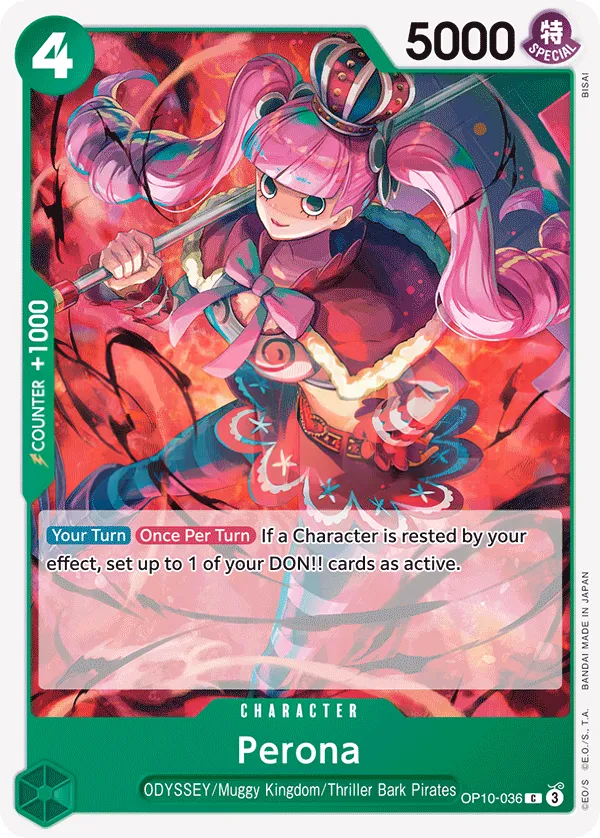 Royal Blood 英語版 Perona OP10-036 カード表面