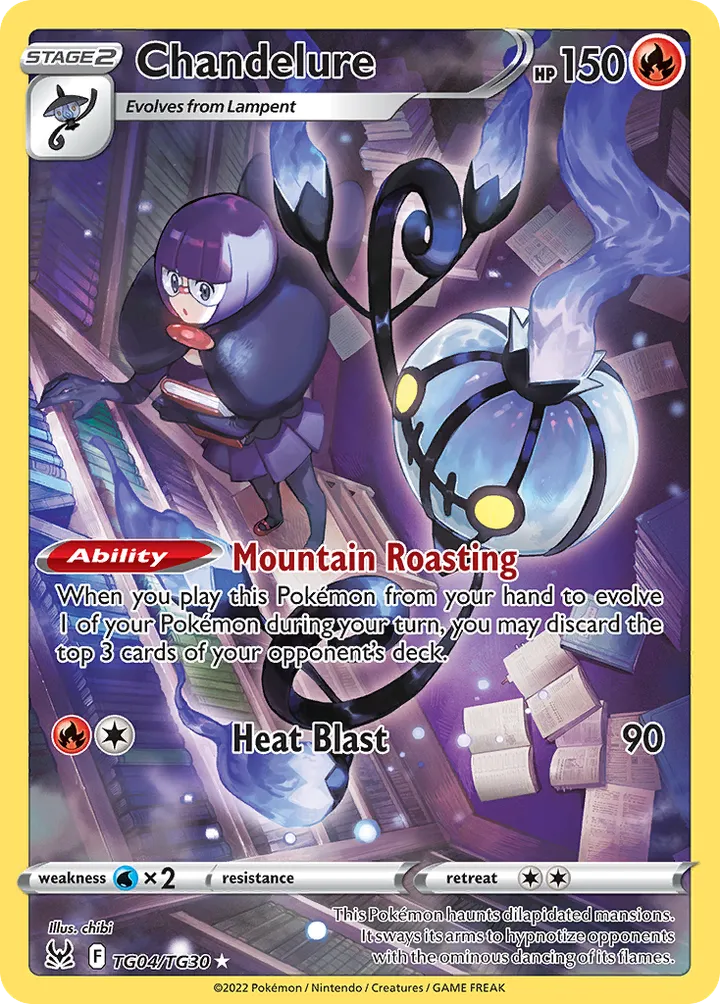 Sword & Shield—Lost Origin 英語版 Chandelure TG04 カード表面