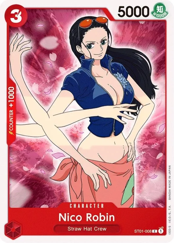 Straw Hat Crew 영어판 Nico Robin ST01-008 카드 앞면