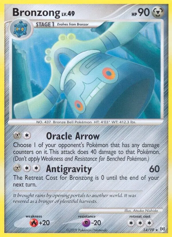 Platinum—Arceus 英語版 Bronzong 14 カード表面