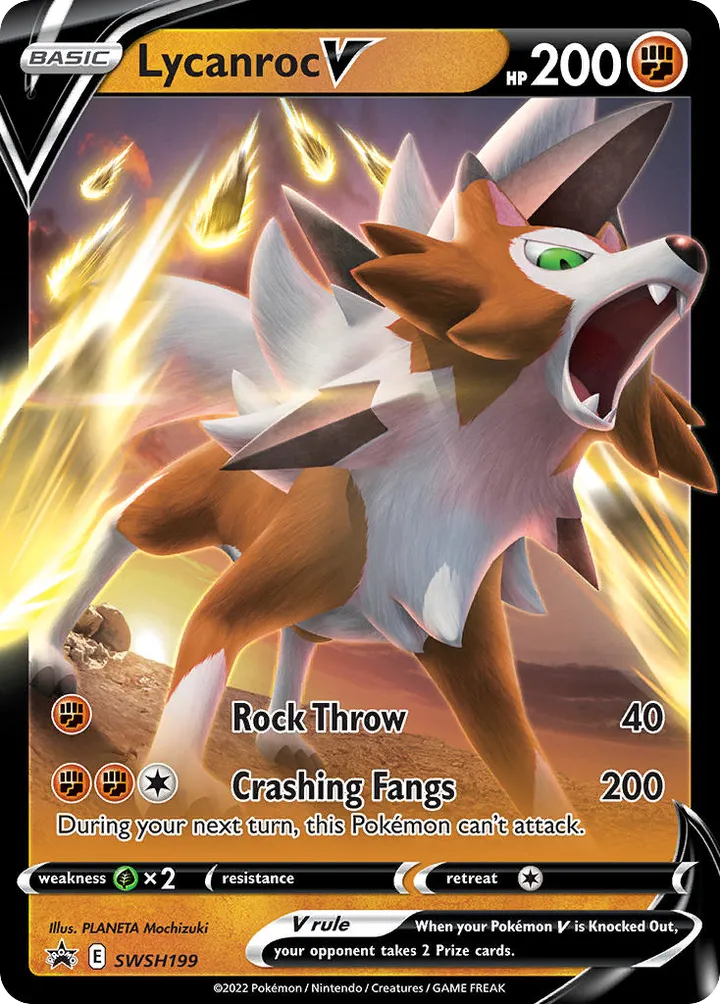 SWSH Black Star Promos 英語版 Lycanroc V SWSH199 カード表面